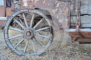 Wagon Wheel in Shaniko, Oregon