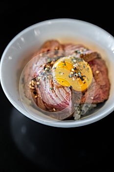 Wagyu beef donburi