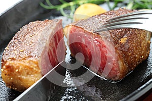 Wagyu beef steak