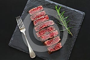 Wagyu beef steak, Japanese food photo