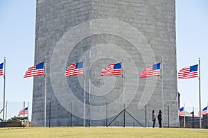 Wahington Monument at the base