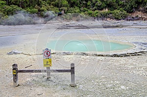 Wai-O-Tapu Thermal Wonderland which is located in Rotorua, New Zealand.