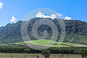 Waianae Mountain Range in West Oahu, Hawaii