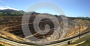 Waihi, old gold mine open pit. photo