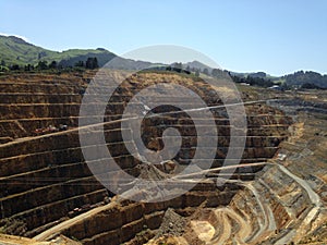 Waihi, old gold mine open pit. photo