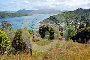 Waikawa Bay, Marlborough Sounds Hilltop View.