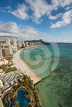 Waikiki Beach with Diamond Head Crater