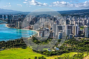 Waikiki Beach and Honolulu