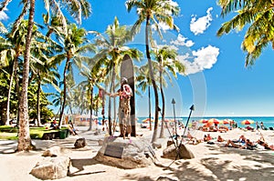 Waikiki beach in Honolulu, Hawaii