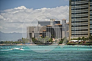 Waikiki beach panorama