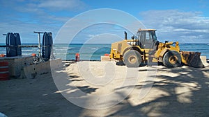 Waikiki  Beach sand redevelopment program. Honolulu, Hawaii