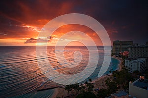 Waikiki Beach sunset