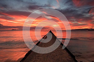 Waikiki beach sunset, Oahu, Hawaii