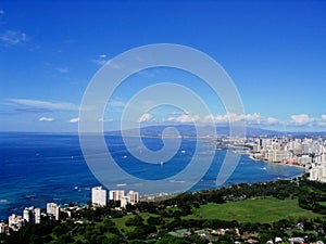 Waikiki and Honolulu cities