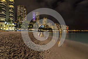 Waikiki Skyline at Night