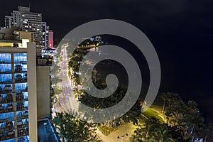 Waikiki Skyline at Night