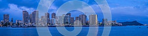 Waikiki skyline panorama