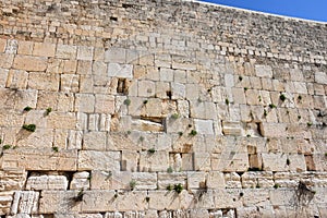 the Wailing Wall in Jerusalem, Israel.
