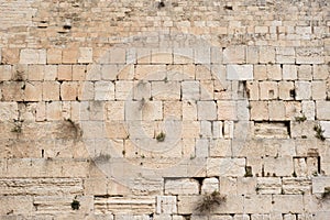 Wailing Wall Kotel, Western Wall useful for background. Jerusalem, Israel. photo