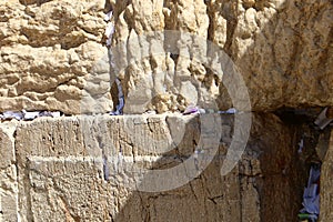 The Wailing Wall is part of the ancient wall around the western slope of the Temple Mount in the Old City of Jerusalem