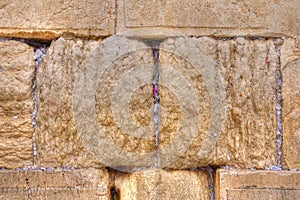 Wailing Wall Slip Notes, Jerusalem Israel