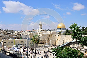 Wailing Wall square in old Jerusalem