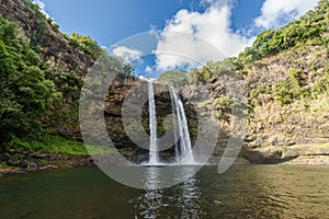 Wailua Falls Hawaiian Waterfall