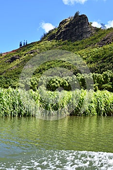 Wailua River on Kauai Island in Hawaii