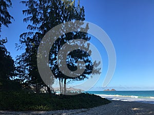 Waimanalo Bay in December on Oahu Island, Hawaii.