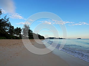 Waimanalo Beach at Dawn looking towards mokulua islands