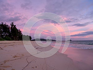 Waimanalo Beach at Dawn looking towards mokulua islands photo