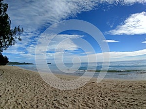 Waimanalo Beach looking towards mokulua islands photo