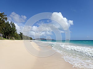 Waimanalo Beach at looking towards mokulua islands photo