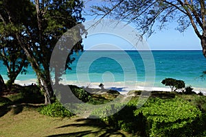 Waimanalo Beach with Paths leading to beach