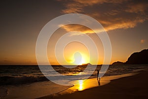 Waimanalo beach at sunrise