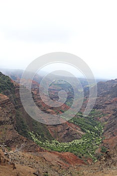 Waimea Canyon in Kauai Hawaii. Grand Canyon of the Pacific.