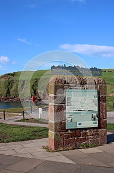 Wainwright Wall information board, St Bees, UK