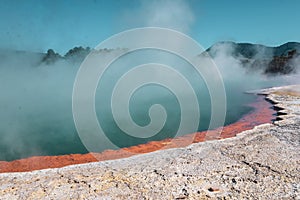 Waiotapu, an active geothermal area at the southern end of the Okataina