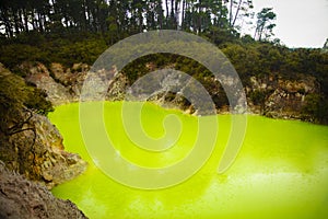 Waiotapu, also spelt Wai-O-Tapu is an active geothermal area at the southern end of the Okataina Volcanic Centre, just north of