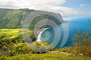 Waipio valley lookout on Hawaii Big Island