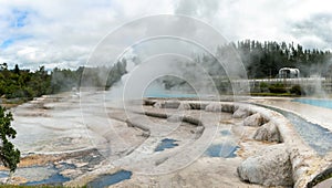 Wairakei termal pools and terraces near Taupo