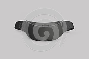Waist bag, belt pouch or fanny pack, 3D realistic isolated mockup template.