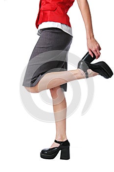 Waist down view of girl wearin