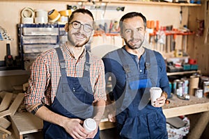 Workers Posing at Break