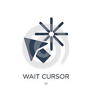 wait cursor icon in trendy design style. wait cursor icon isolated on white background. wait cursor vector icon simple and modern