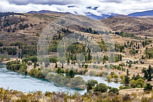 Waitaki River at Aviemore in New Zealand