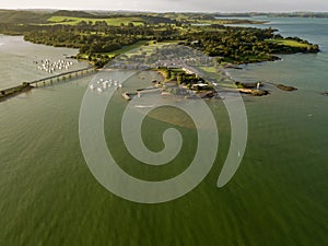 Waitangi Treaty Grounds Aerial At Sunset