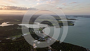 Waitangi Treaty Grounds At Sunset Aerial