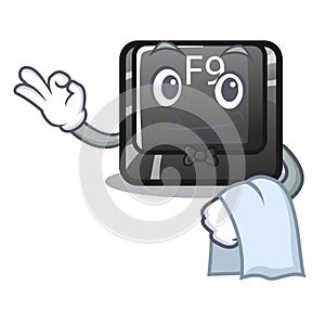 Waiter button f9 in the character shape