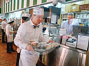 Waiter in Cafe Du Monde New Orleans